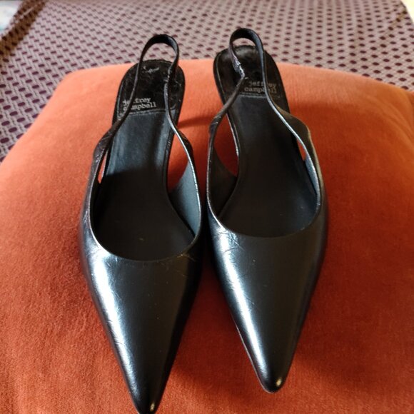 Jeffrey Campbell Slingback Heels in Black – Size 7, Excellent Condition - Picture 1 of 4